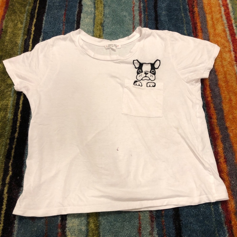 Bulldog cropped tee